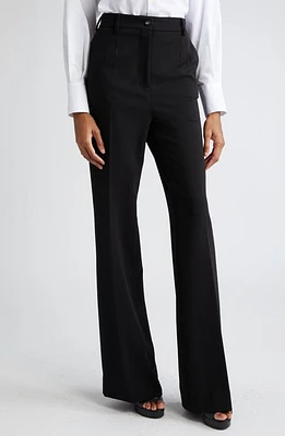 Dolce & Gabbana Knit Flare Leg Trousers N0000Nero at Nordstrom, Us