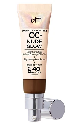 IT Cosmetics CC+ Nude Glow Lightweight Foundation + Glow Serum SPF 40 in Neutral Deep at Nordstrom