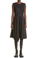 Alexander McQueen Asymmetric Hem Wool Dress in Black at Nordstrom, Size 6 Us