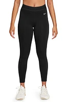 Nike Pro 7/8 Mesh Panel Leggings Black/White at Nordstrom,