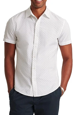 Bonobos Riviera Slim Fit Dot Short Sleeve Button-Up Shirt Seersucker - Blue at Nordstrom,