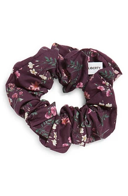 Liberty London Annie Tana Cotton Scrunchie in Aubergine at Nordstrom