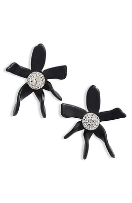 Lele Sadoughi Crystal Lily Earrings in Jet at Nordstrom