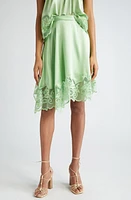 Ulla Johnson Avalon Lace Trim Silk Maxi Skirt Celadon at Nordstrom,