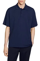 sandro Easy Glossy Flower Cotton Graphic Polo at Nordstrom,