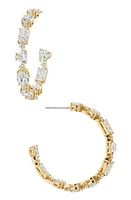 Nadri Cora Cubic Zirconia Inside Out Hoop Earrings in Gold at Nordstrom