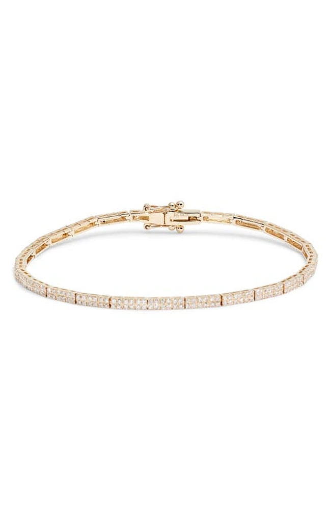 EF Collection Double Row Diamond Eternity Bracelet in Yellow Gold at Nordstrom, Size 7.5