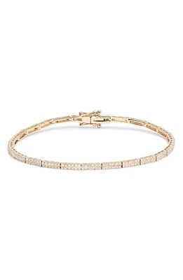 EF Collection Double Row Diamond Eternity Bracelet in Yellow Gold at Nordstrom, Size 7.5