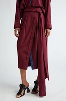 Dries Van Noten Solada Cotton Poplin Midi Skirt Bordeaux at Nordstrom, Us