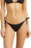 Vitamin A Elle Side Tie Bikini Bottoms Black Eco Lux at Nordstrom,