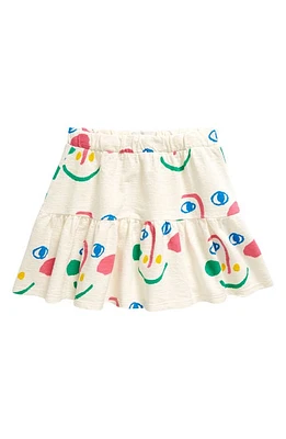 Bobo Choses Kids' Happy Face Print Cotton Skirt Off White at Nordstrom, Y