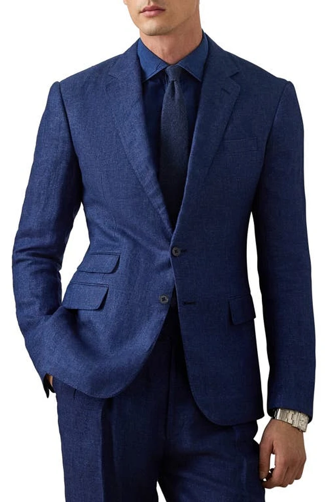 Ralph Lauren Purple Label Kent Linen Dobby Sport Coat Navy at Nordstrom, Us