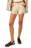 Free People Now or Never Ripped Denim Cutoff Shorts Ecru at Nordstrom,