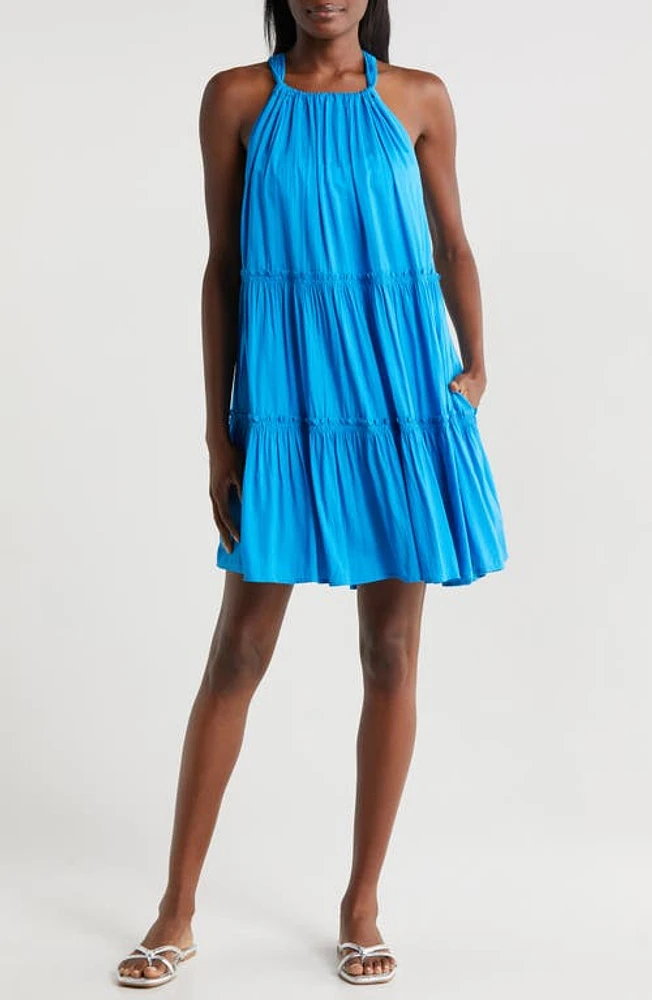 Elan Ruched Tiered Cover-Up Swing Dress at Nordstrom,