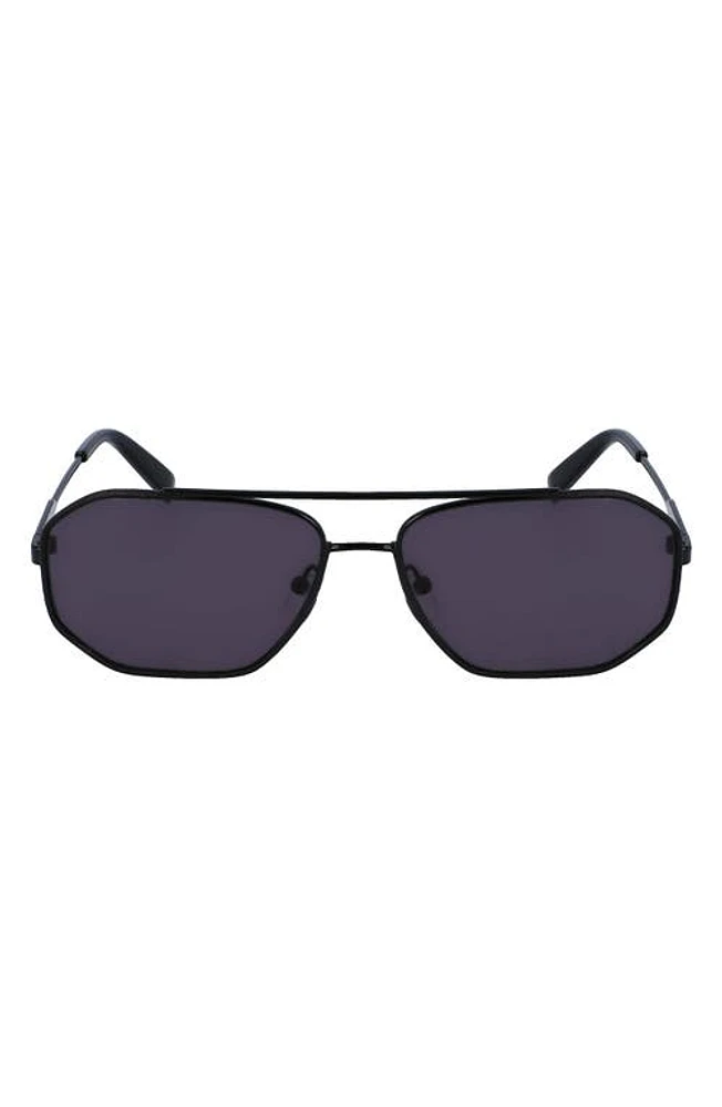 FERRAGAMO 60mm Navigator Sunglasses in Black at Nordstrom