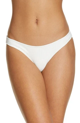 Frankies Bikinis Dawson Ribbed Bikini Bottoms in White at Nordstrom, Size Medium