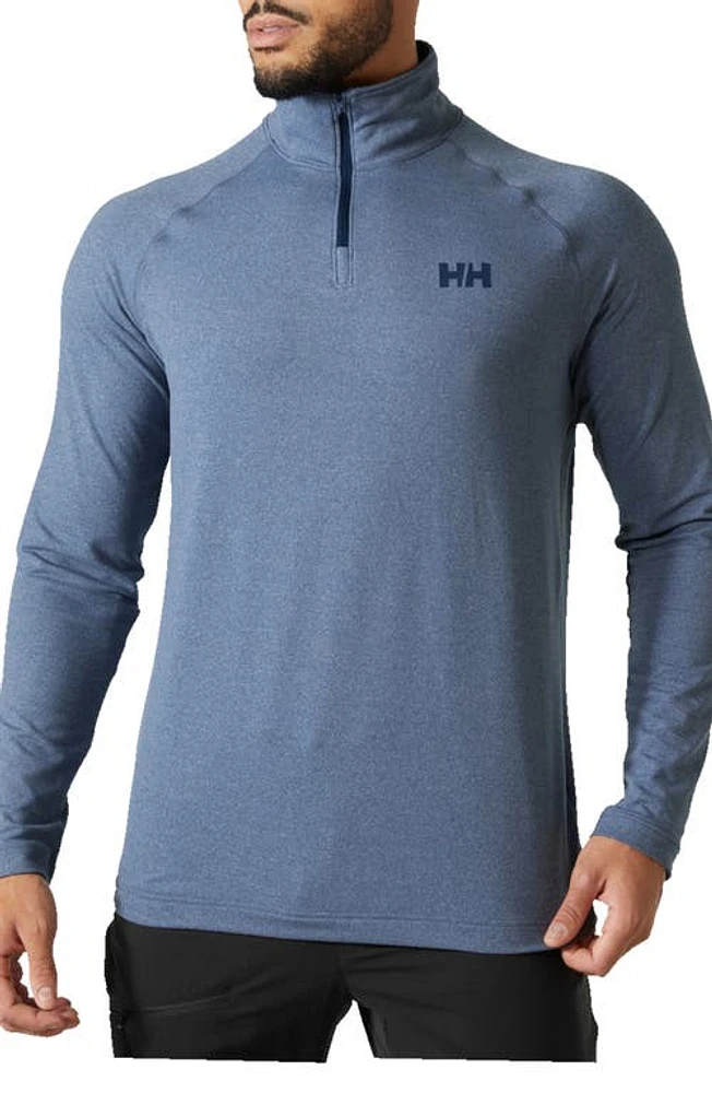 Helly Hansen Verglas Half Zip Midlayer Pullover Ocean at Nordstrom,