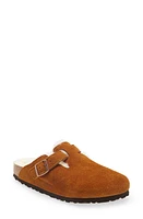 Birkenstock Boston Genuine Shearling Lined Clog Mink/Natural at Nordstrom,