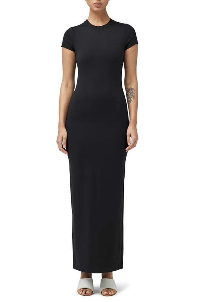 rag & bone Lily T-Shirt Maxi Dress Black at Nordstrom,