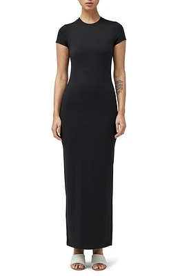 rag & bone Lily T-Shirt Maxi Dress Black at Nordstrom,