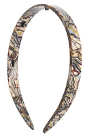 Alexandre de Paris Marble Pattern Headband in Onyx at Nordstrom