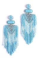 Deepa Gurnani Jody Beaded Tassel Earrings in Baby Blue at Nordstrom