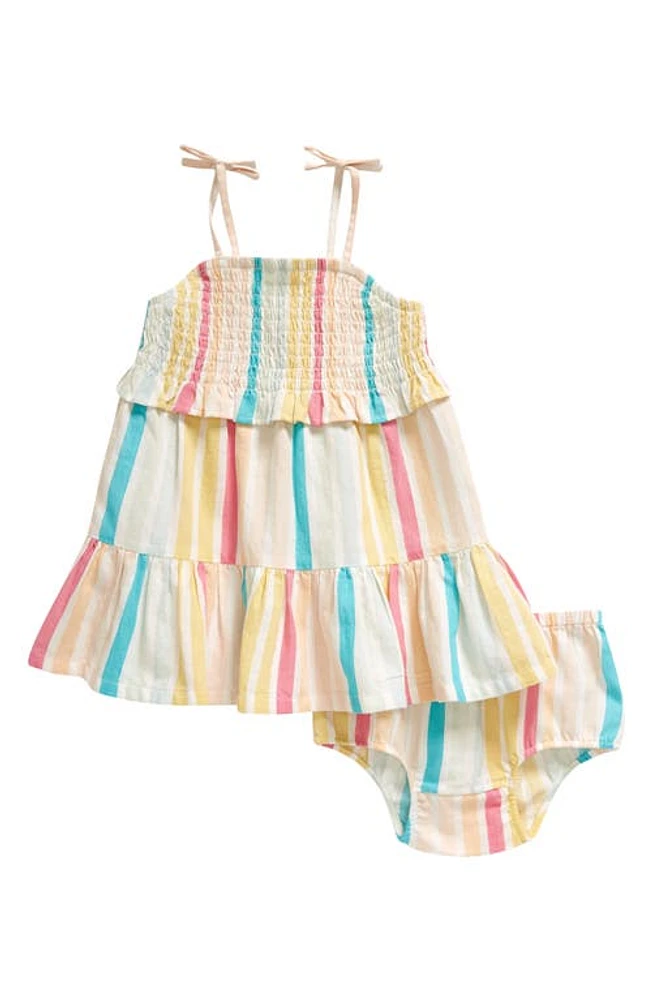 Tucker + Tate Stripe Smocked Dress & Bloomers Pink Fandango Andie at Nordstrom,