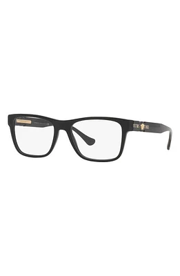 Versace 55mm Rectangular Optical Glasses in Black at Nordstrom