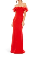 Ieena for Mac Duggal Off the Shoulder Ruffle Sheath Gown at Nordstrom,