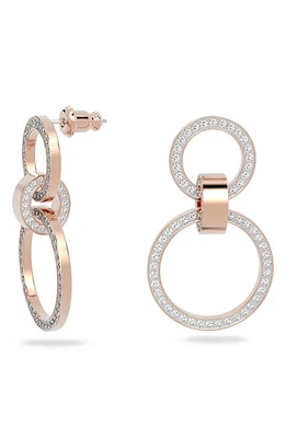 Swarovski Hollow Drop Earrings in Rose Gold at Nordstrom