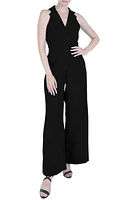 Julia Jordan Lapel Sleeveless Wide Leg Jumpsuit at Nordstrom,