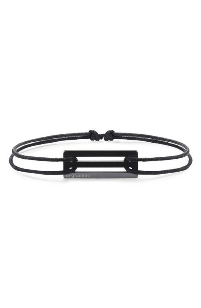 le gramme Men's 1.7G Polished Ceramic Cord Bracelet in Black Ceramic at Nordstrom