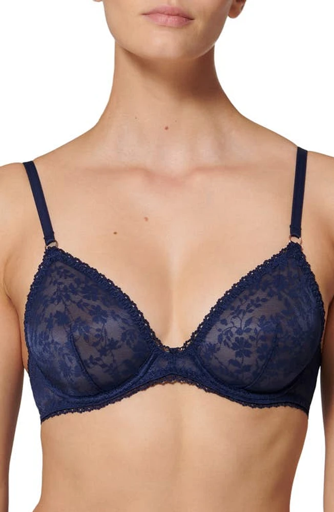 Simone Perele Thelma Underwire Plunge Bra Midnight at Nordstrom,