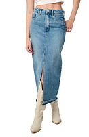 BLANKNYC High Waist Front Slit Denim Skirt Double Duty at Nordstrom,