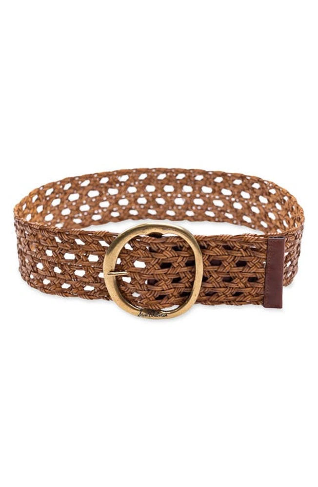 Sam Edelman Woven Leather Belt Brown at Nordstrom,