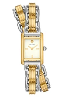 Tory Burch The Eleanor Mini Bracelet Watch & Bracelet Set, 28mm in Two Tone at Nordstrom