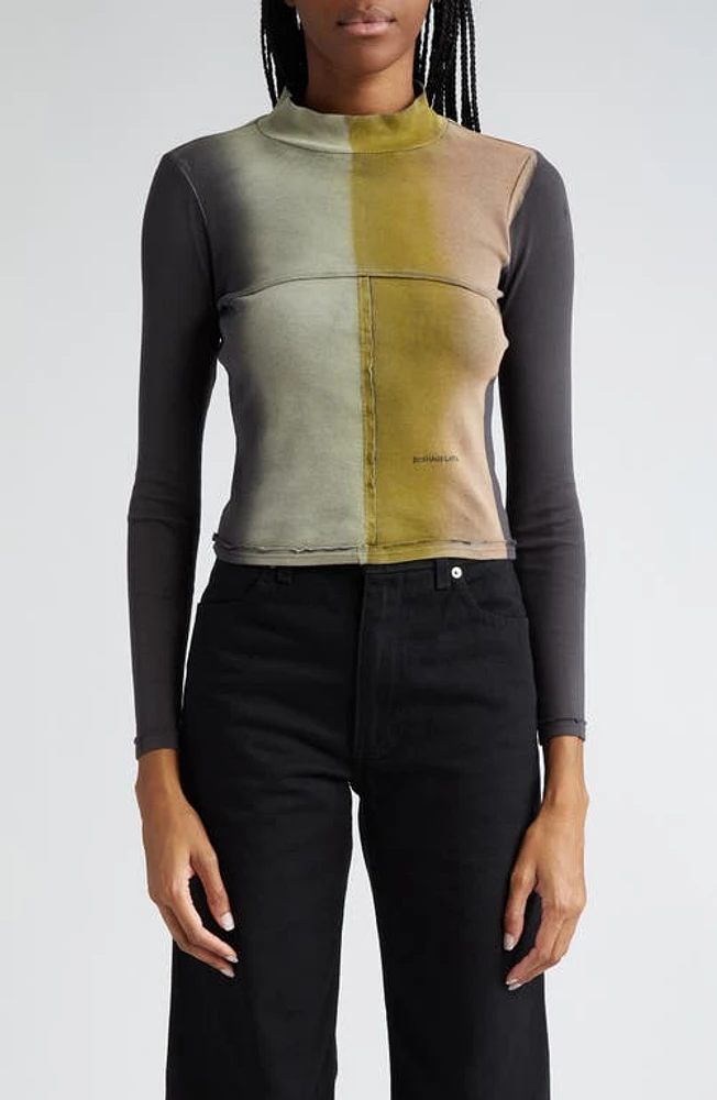 Eckhaus Latta Lapped Turtleneck Baby Tee in Inky at Nordstrom, Size Large