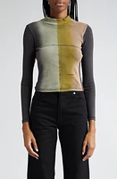 Eckhaus Latta Lapped Turtleneck Baby Tee in Inky at Nordstrom, Size Large