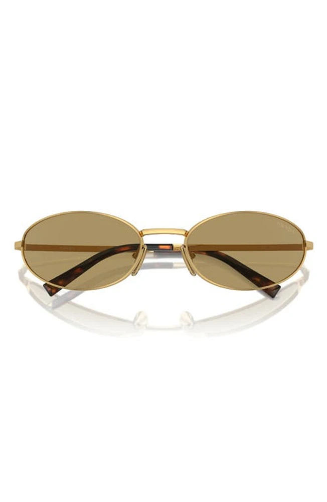 Prada 59mm Oval Sunglasses in Gold at Nordstrom