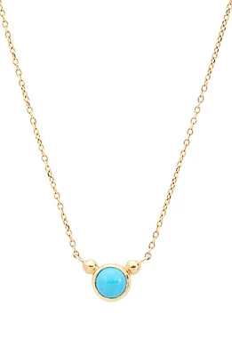 Anzie Bonheur Turquoise Pendant Necklace in Gold at Nordstrom, Size 16 In