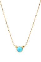 Anzie Bonheur Turquoise Pendant Necklace in Gold at Nordstrom, Size 16 In