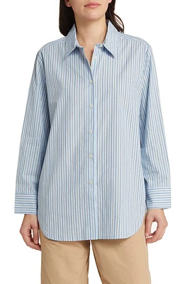 Masai Copenhagen Ilak Stripe Shirt in Ashley Blue at Nordstrom, Size Large