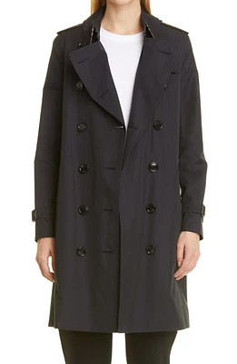 burberry Kensington Cotton Trench Coat Midnight at Nordstrom,