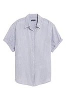 vineyard vines Short Sleeve Cotton Blend Button-Up Shirt at Nordstrom,