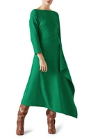 LK Bennett Lena Asymmetric Waterfall Dress Green at Nordstrom, Us