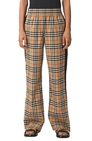 burberry Louane Check Side Stripe Stretch Cotton Pants Archive Beige Ip Chk at Nordstrom,