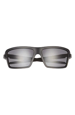 Oakley 63mm Polarized Oversize Rectangular Sunglasses in Matte Black at Nordstrom