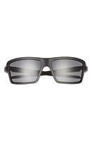 Oakley 63mm Polarized Oversize Rectangular Sunglasses in Matte Black at Nordstrom