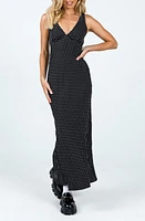 Princess Polly Nellie Polka Dot Maxi Dress in Black Polka Dot at Nordstrom, Size 6