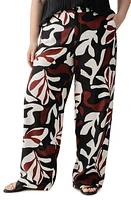 Sanctuary The Soft Palm Print Wide Leg Pants Mineral at Nordstrom,